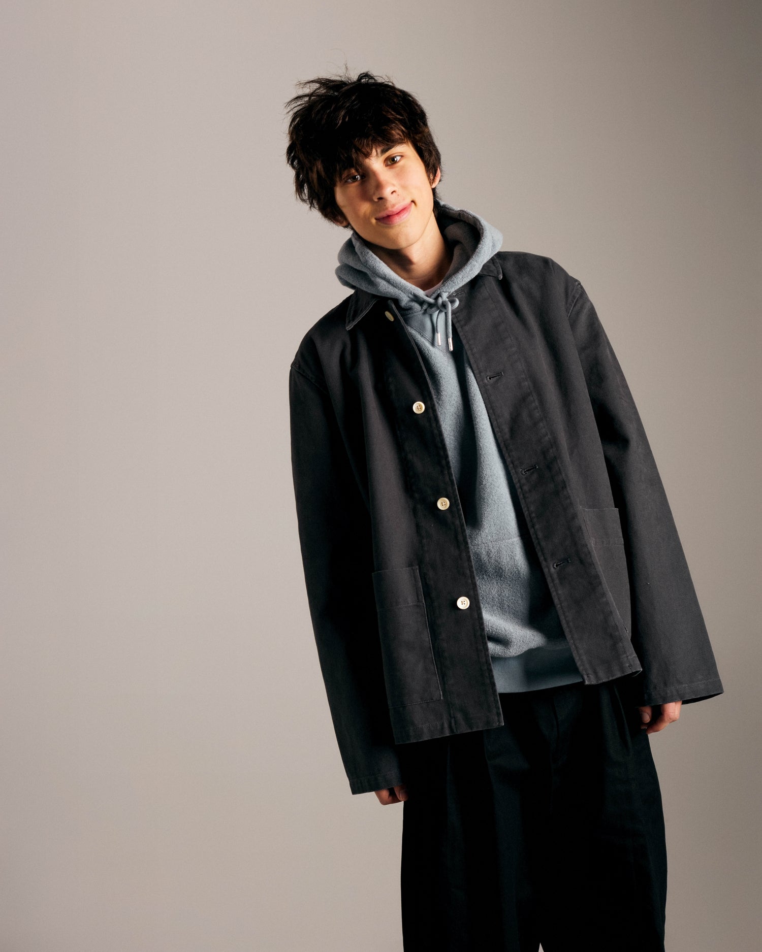 Pop Beattie Overshirt Charcoal