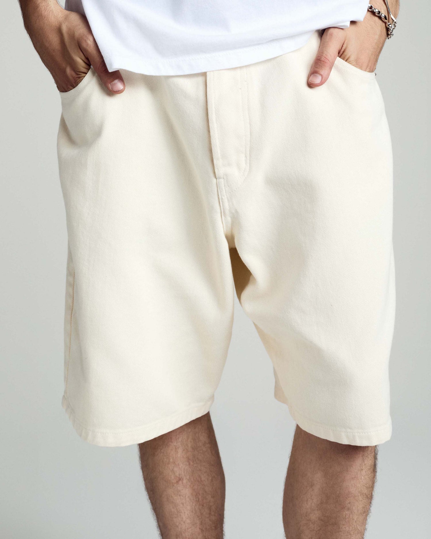 Pop Longer DRS Shorts Off White