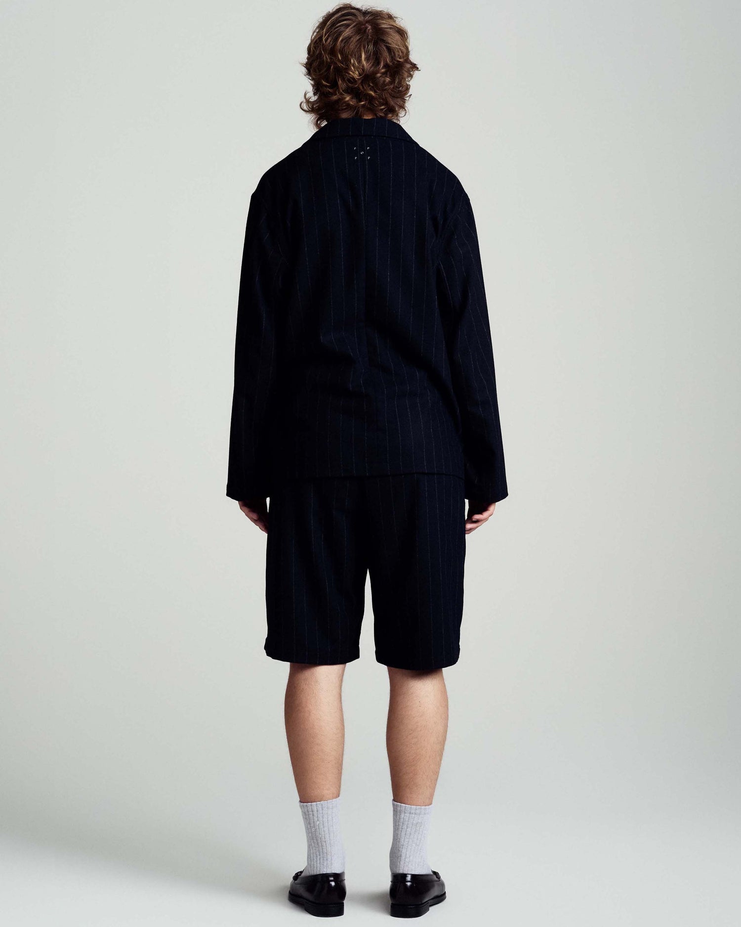 Pop Pinstripe Hewitt Suit Jacket Navy/Grey