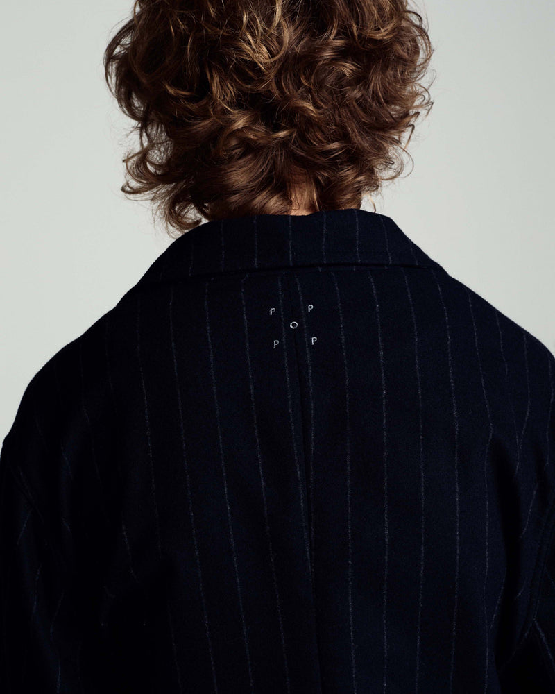 Pop Pinstripe Hewitt Suit Jacket Navy/Grey