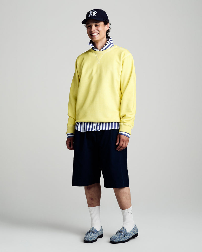 Pop Logo Crewneck Sweat Lemon Grass