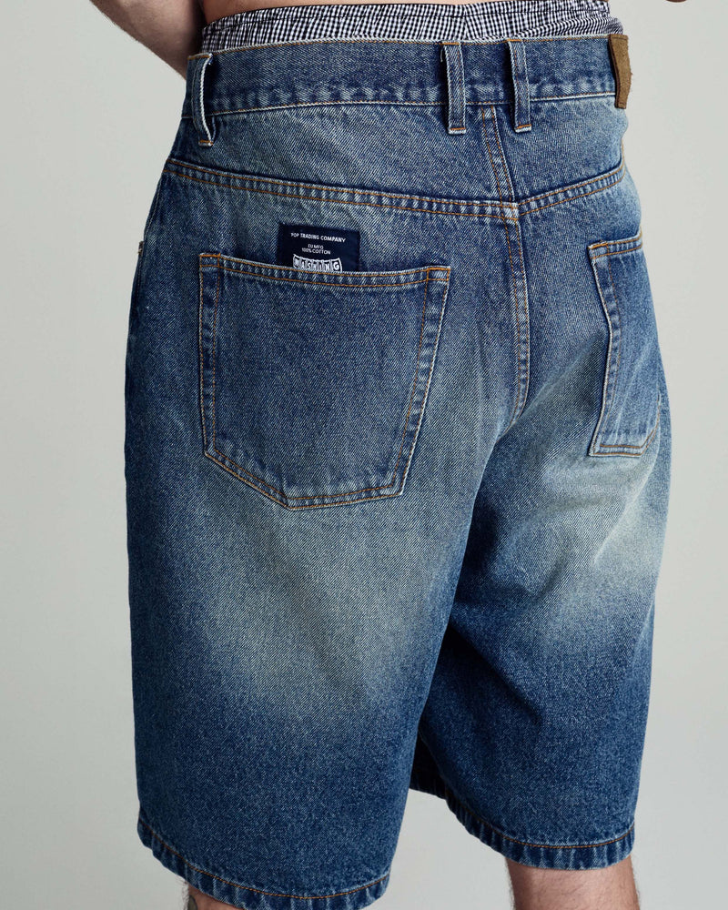 Pop Longer DRS Short Washed Denim