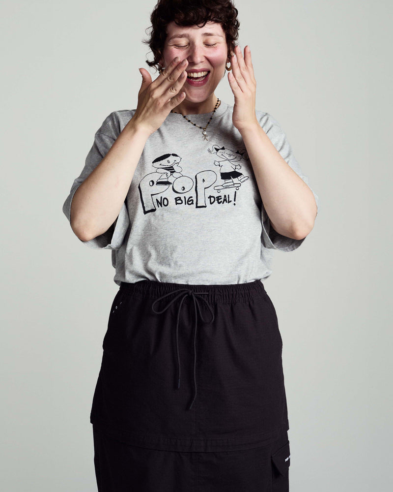 Pop No Deal T-Shirt Heather Grey