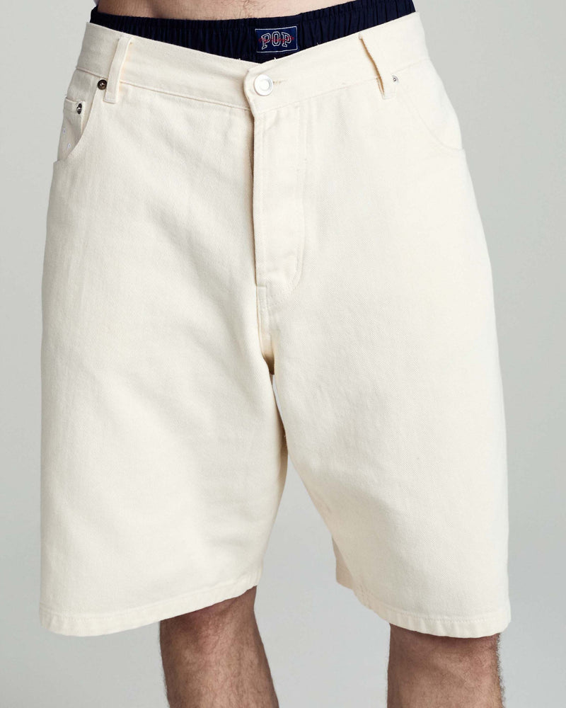 Pop Longer DRS Shorts Off White