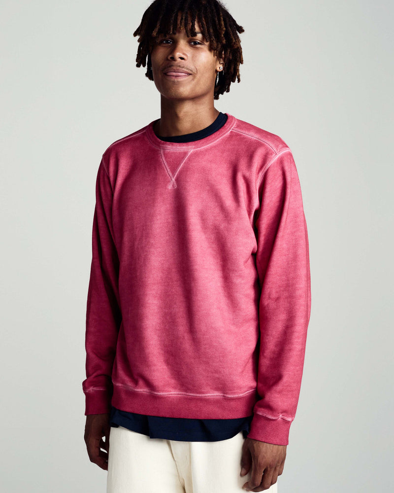 Pop Stencil Logo Crewneck Sweat Earth Red