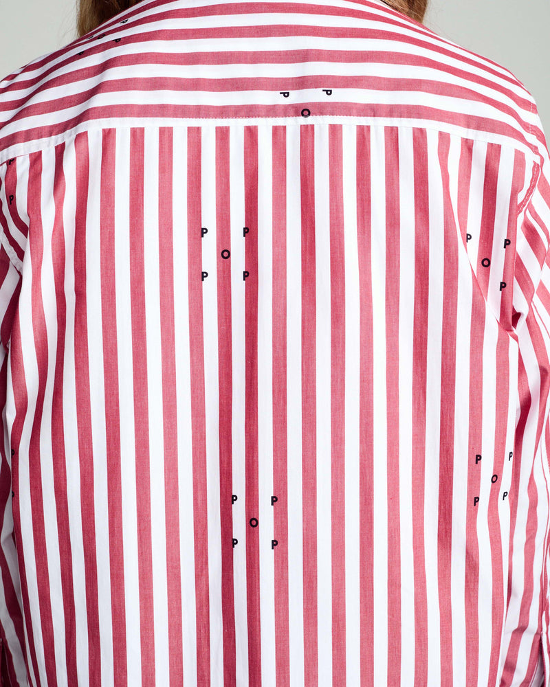 Pop Logos Stripe Shirt Earth Red/White