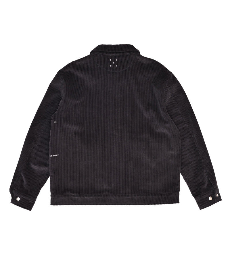 Pop Full Button Shirt Jacket Charcoal