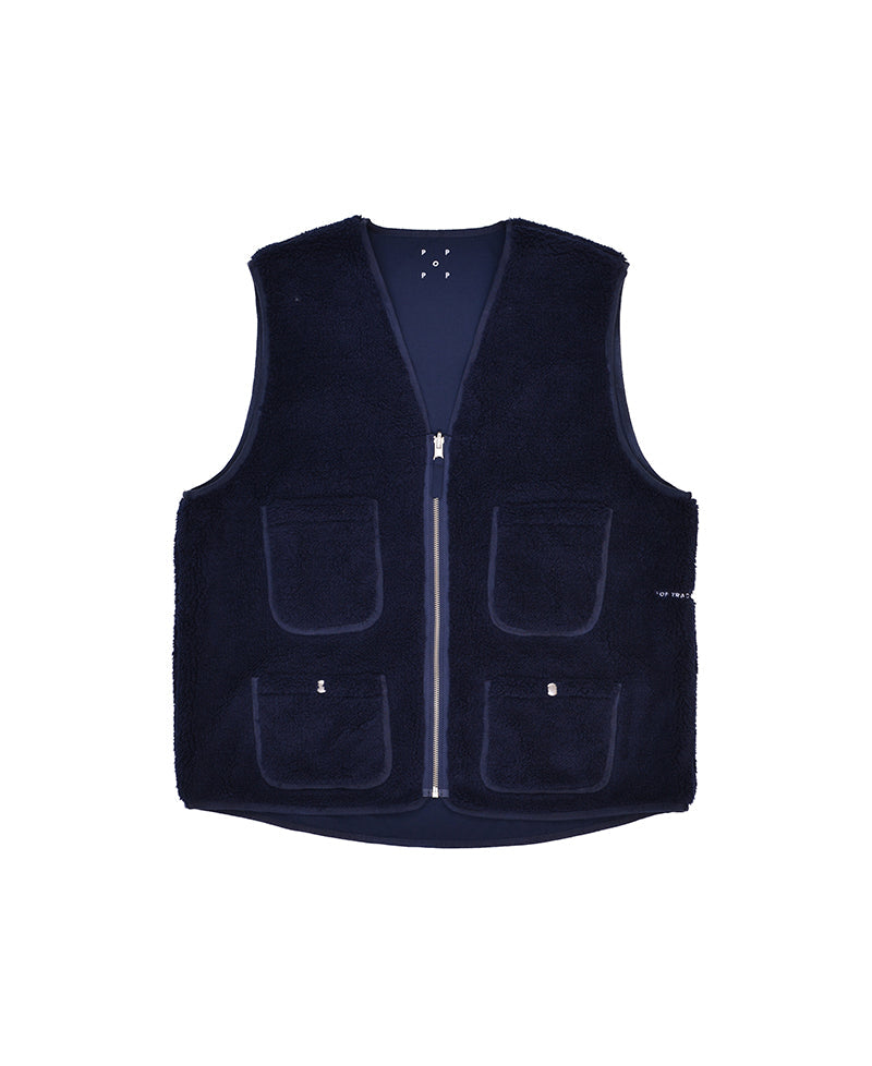 Pop Harold Reversible Vest Navy
