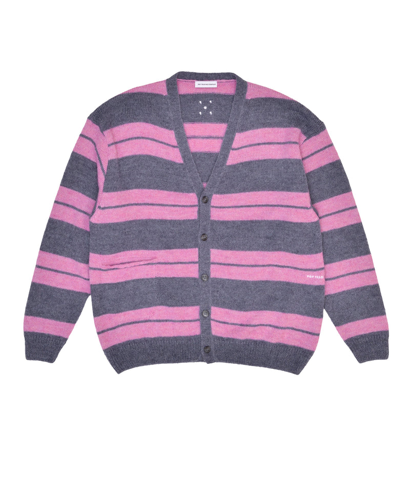 Pop Captain Knitted Cardigan Anthracite/Pink