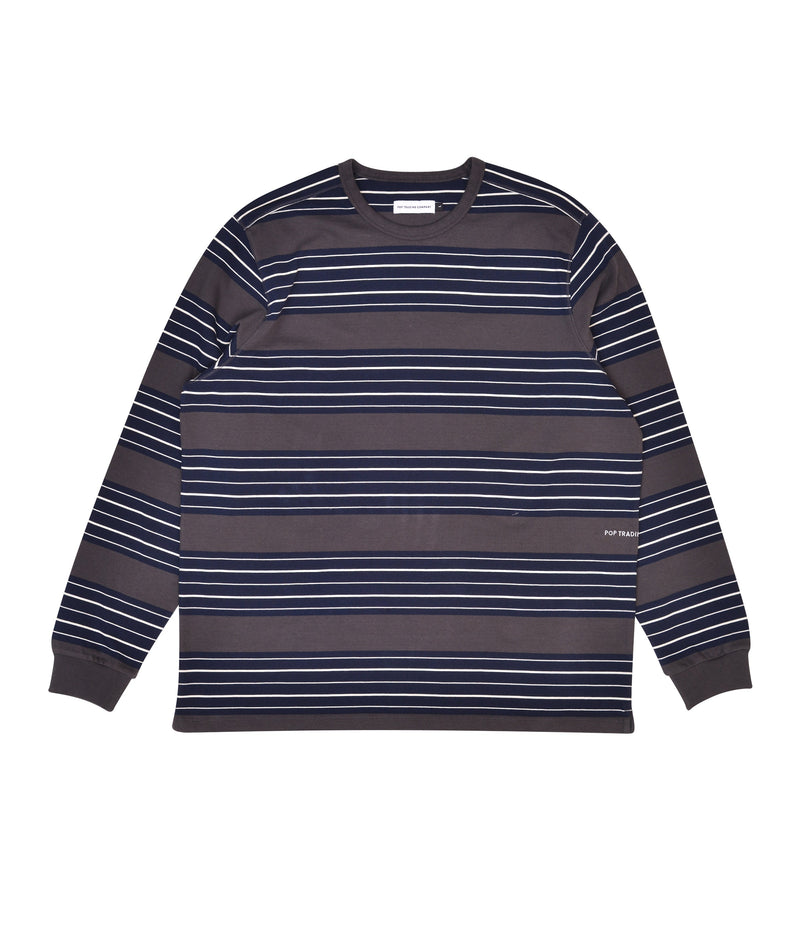 Pop Striped Longsleeve Anthracite/Navy