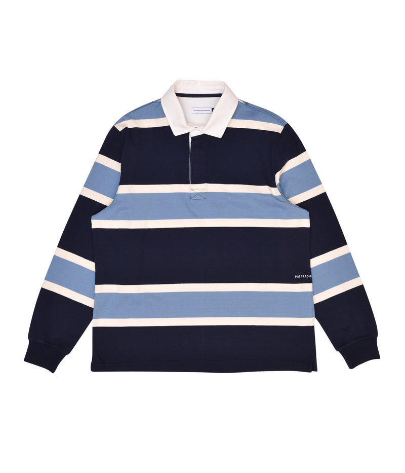 Pop Striped Rugby Shirt Navy/Blue/Off White