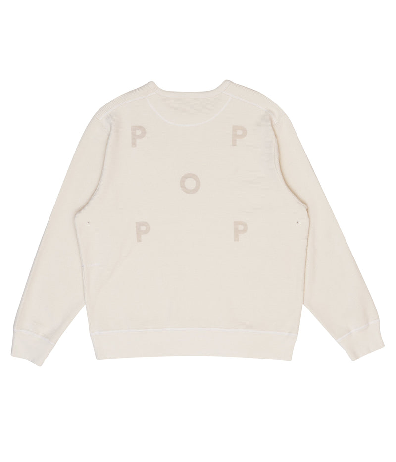 Pop Waffle Logo Crewneck Off White
