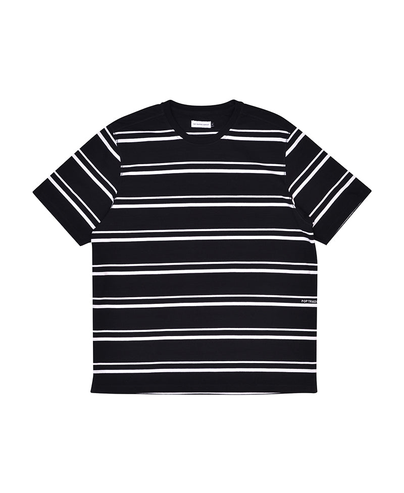 Pop Striped Logo T-Shirt Black/White
