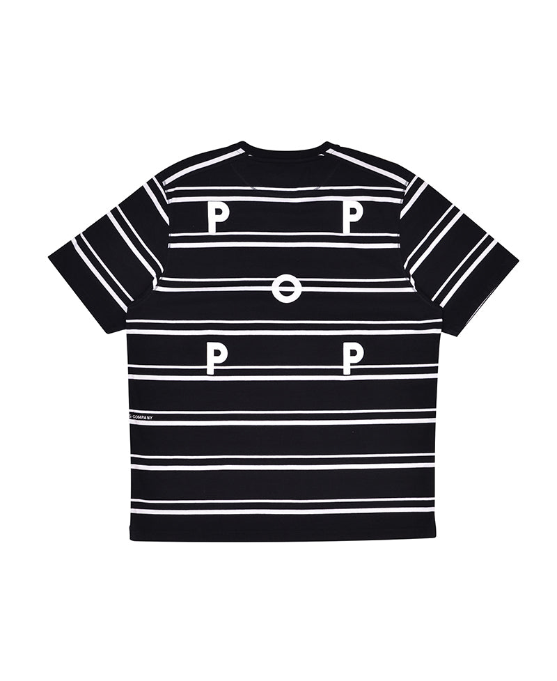 Pop Striped Logo T-Shirt Black/White