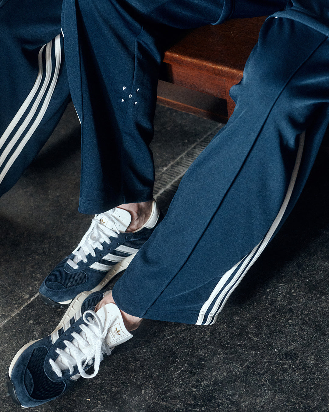 POP TRADING COMPANY／Pop & Adidas トラックパンツ adidas Pop Beckenbauer Track Pants - Blue | Free Shipping