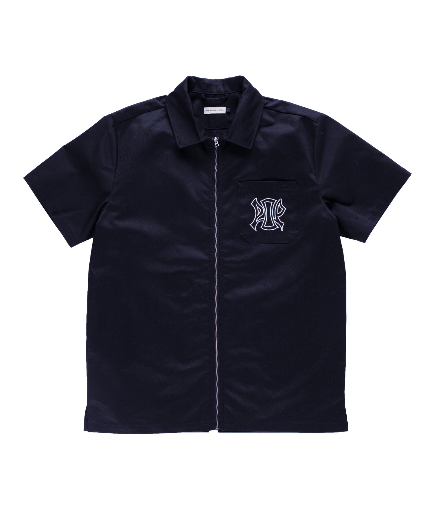Pop Japan Exclusive Acid Full Zip SS Shirt Navy