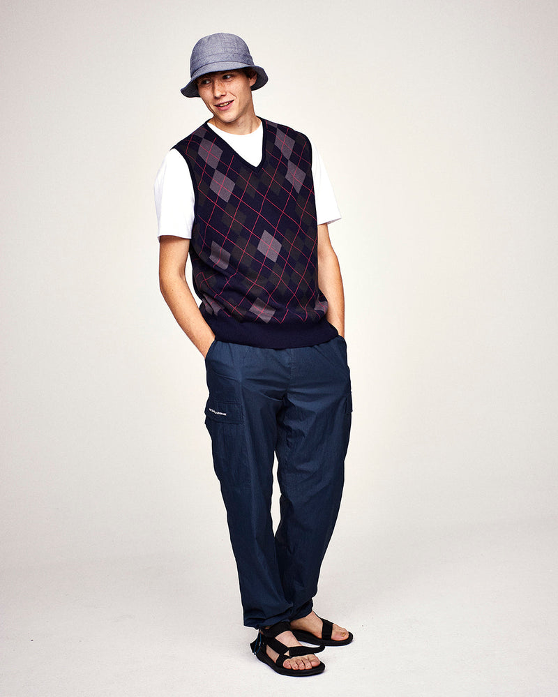 Pop Argyle Knitted Spencer Vest