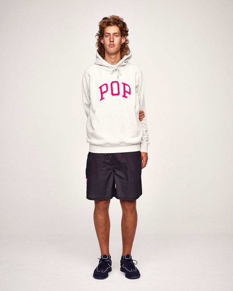 Pop Arch Hooded Sweat Off White Heather