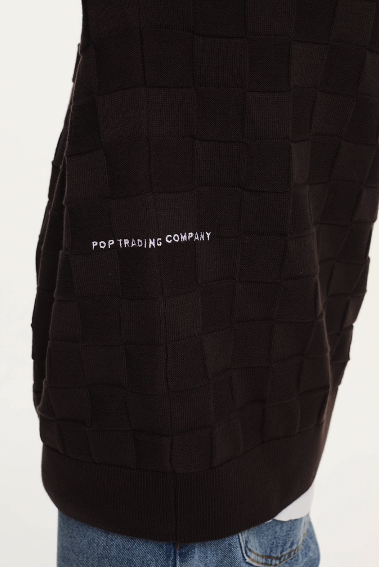 Pop Checked Panel Knit Delicioso