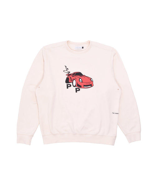 Featured Product Image Of Pop Sports Car Crewneck Offwhite