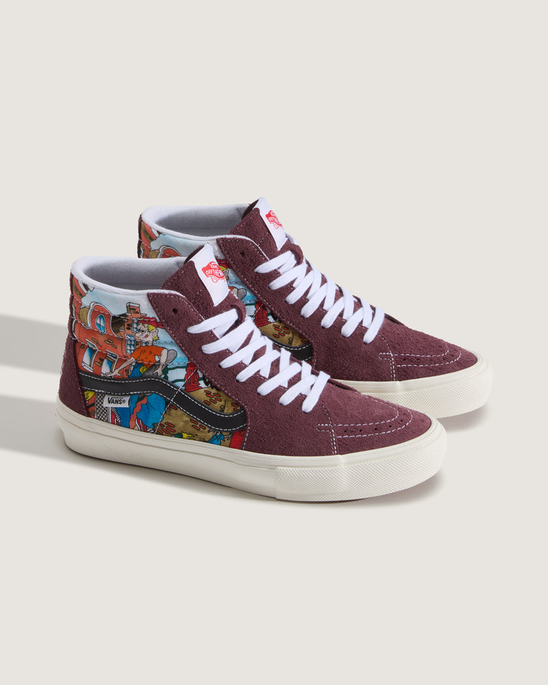 Vans Skate Sk8-Hi by Pop & Ben-G Amsterdam Red