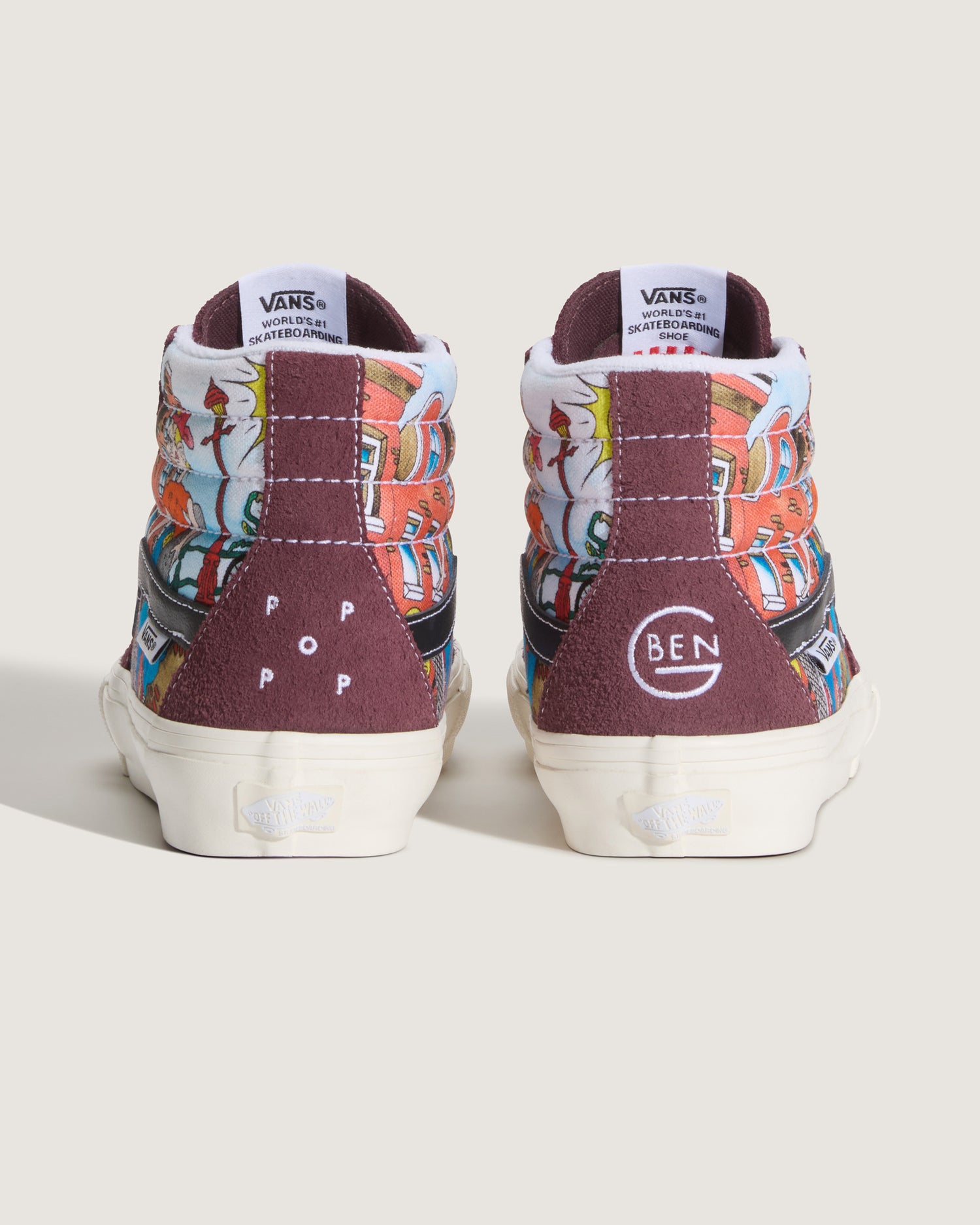 Vans Skate Sk8-Hi by Pop & Ben-G Amsterdam Red