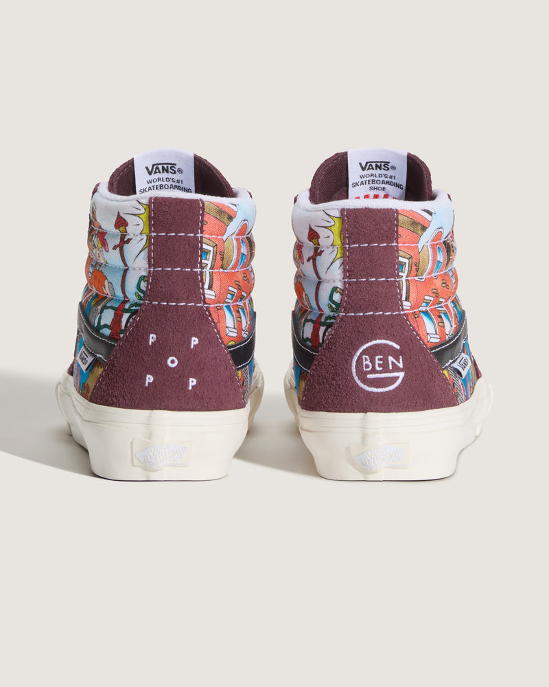 Vans Skate Sk8-Hi by Pop & Ben-G Amsterdam Red