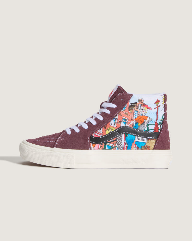Vans Skate Sk8-Hi by Pop & Ben-G Amsterdam Red