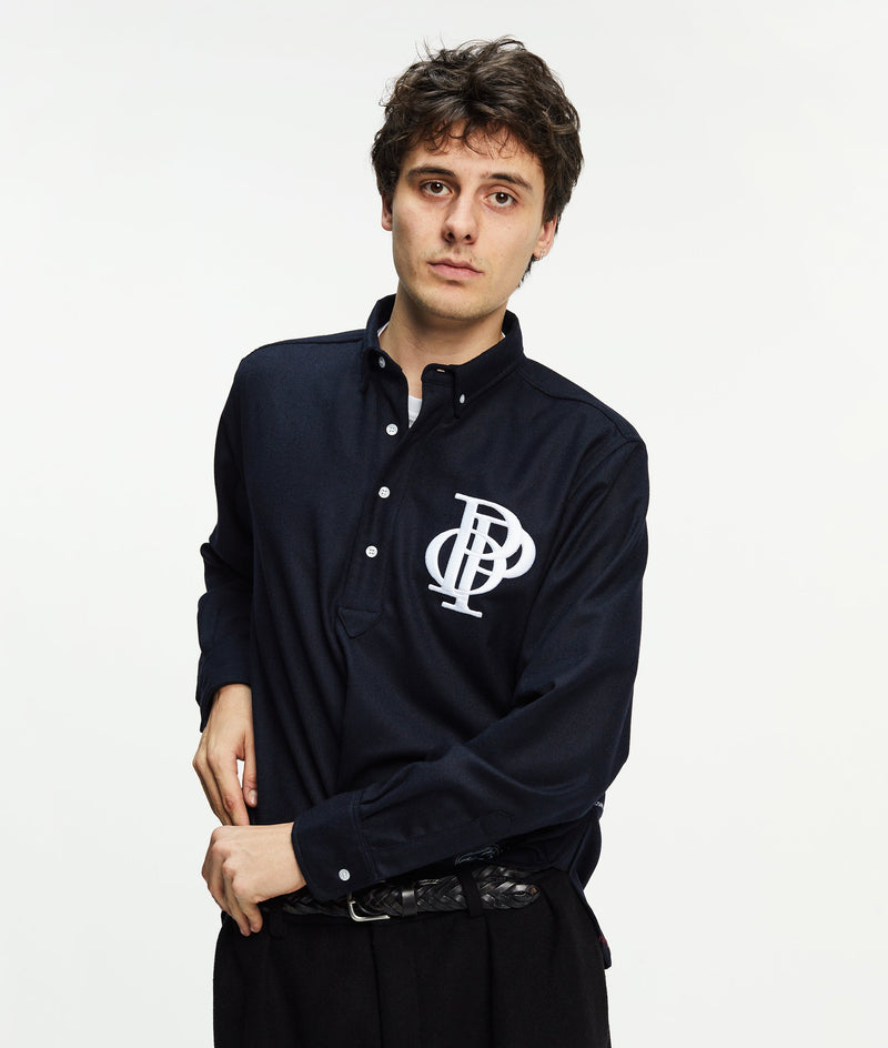Pop Half Placket Shirt Navy