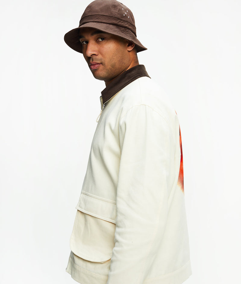 Pop Rop Full Zip Jacket Off White