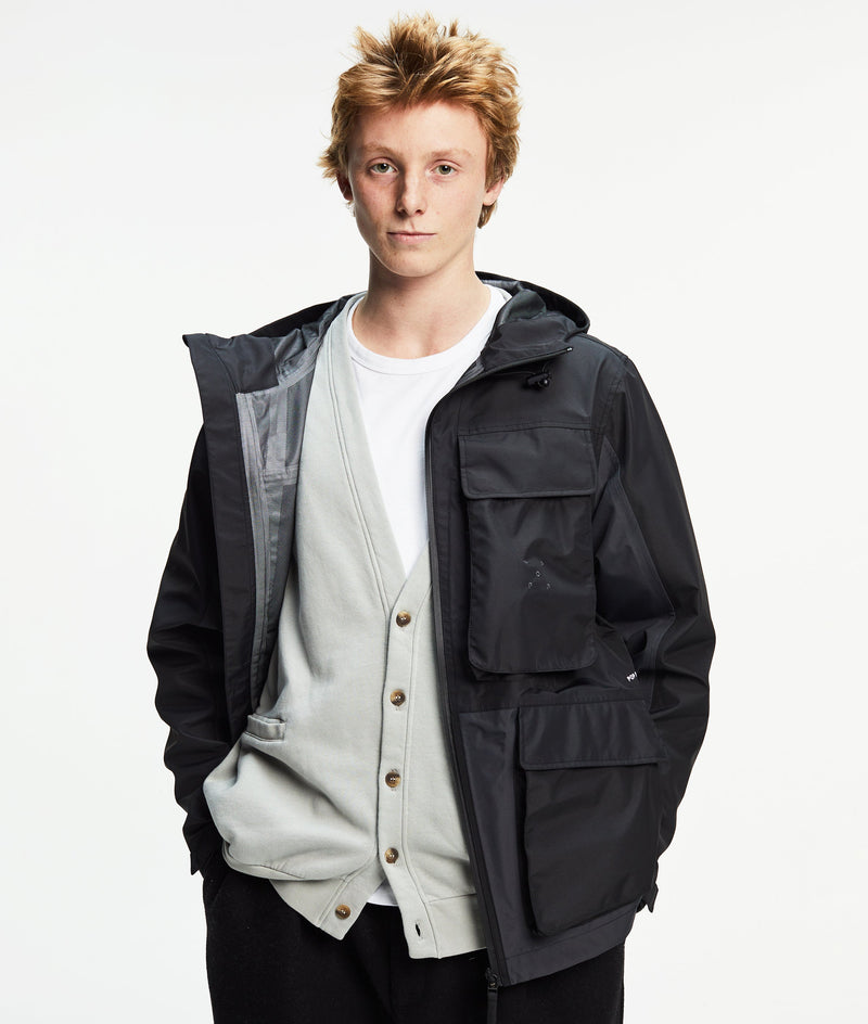 Pop Big Pocket Hooded Tech Jacket Black/Anthracite