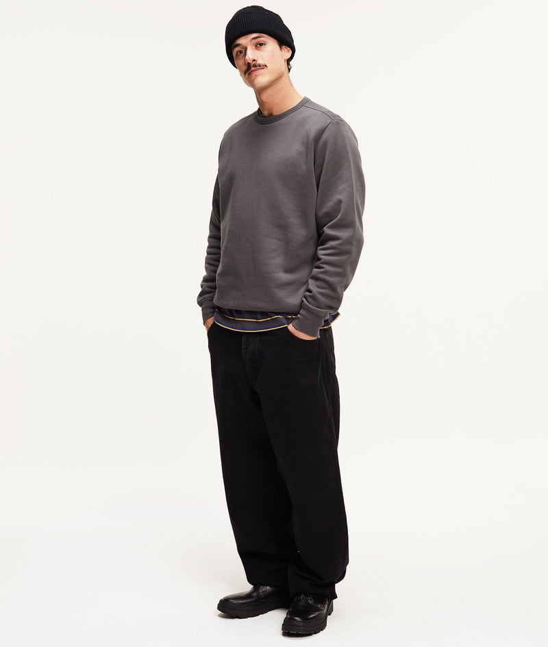 Pop Logo Crewneck Sweat Charcoal/Cress Green