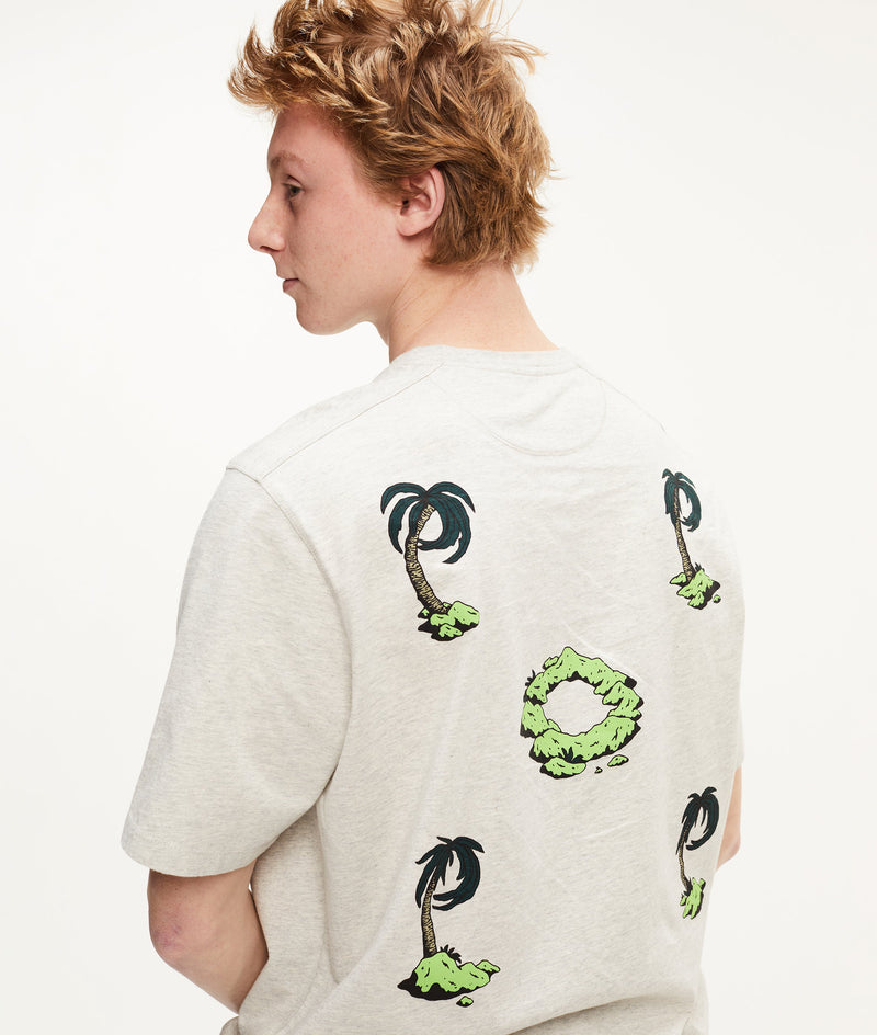 Pop Floor Island T-Shirt Light Heather Grey