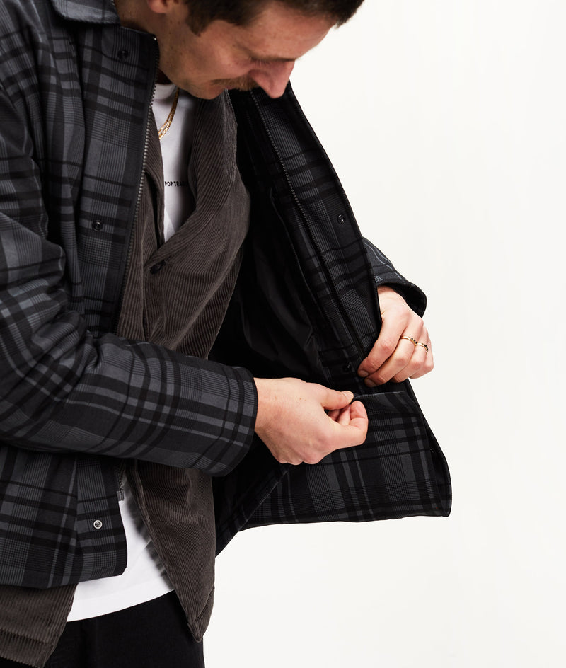 Pop Checked Padded Trench Coat