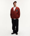 Pop Big P Cardigan Sweat Fired Brick