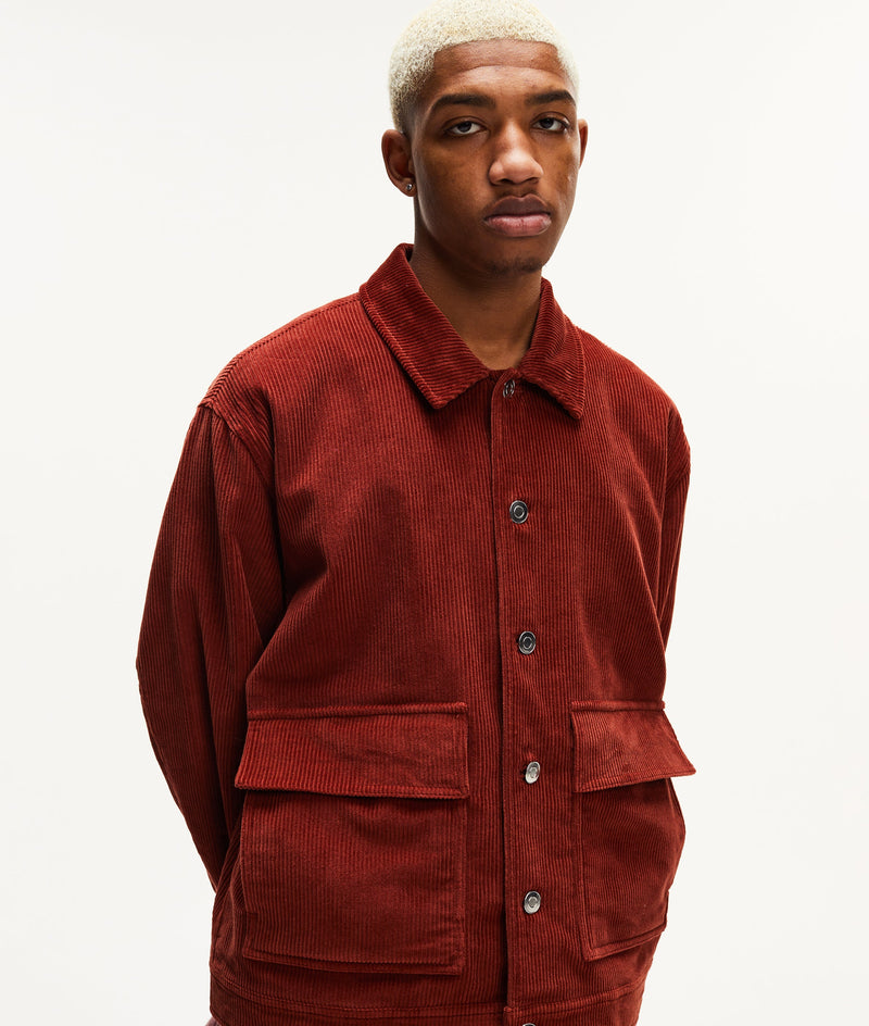 Pop Full Button Jacket Fired Brick