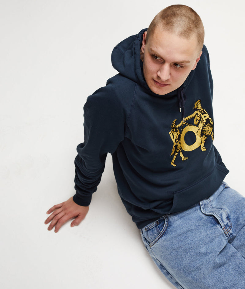 Pop Carry O Embroidered Hooded Sweat Navy