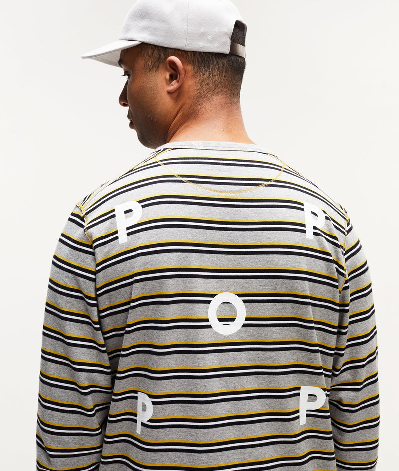 Pop Striped Longsleeve T-Shirt Drizzle