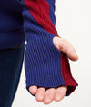 Pop Full Zip Cardigan Sodalite Blue/Fired Brick