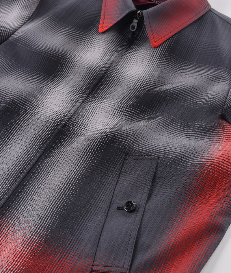 Burberry & Pop Wool Harrington Jacket Blurred Check