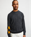 Pop Checked Panel Knitted Crewneck
