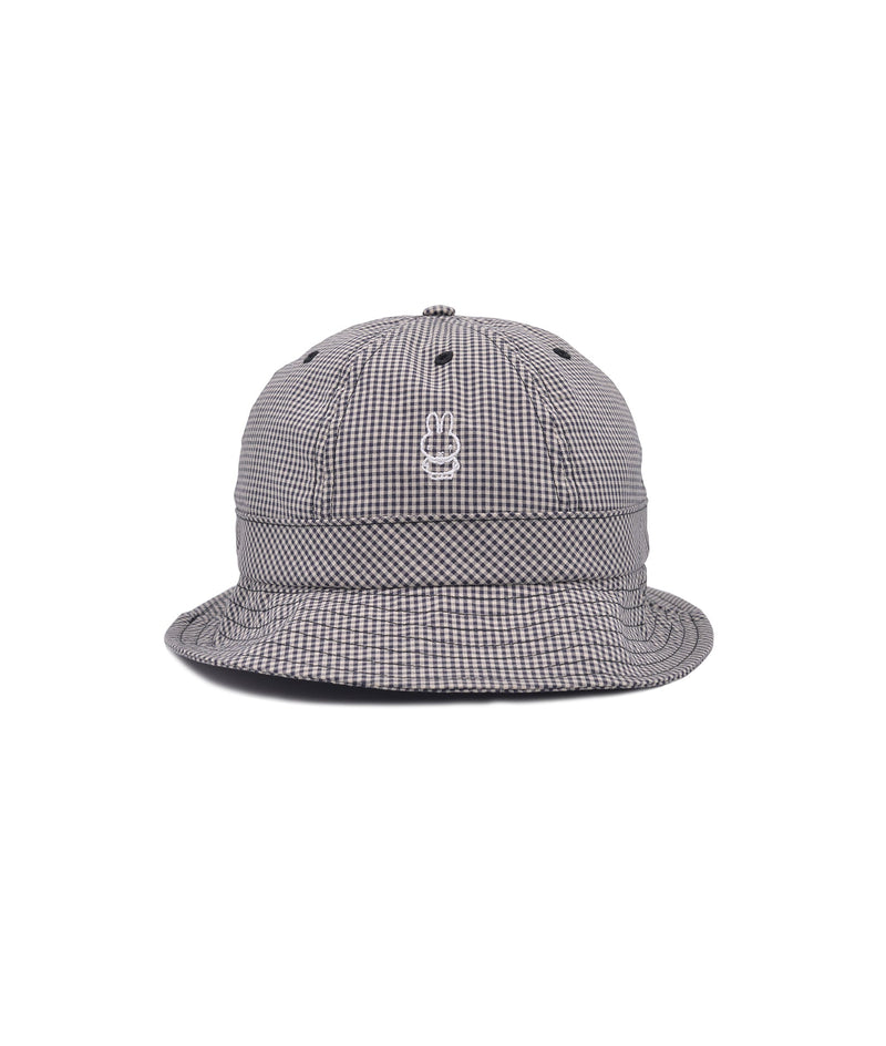 Pop & Miffy Gingham Bell Hat Black/White