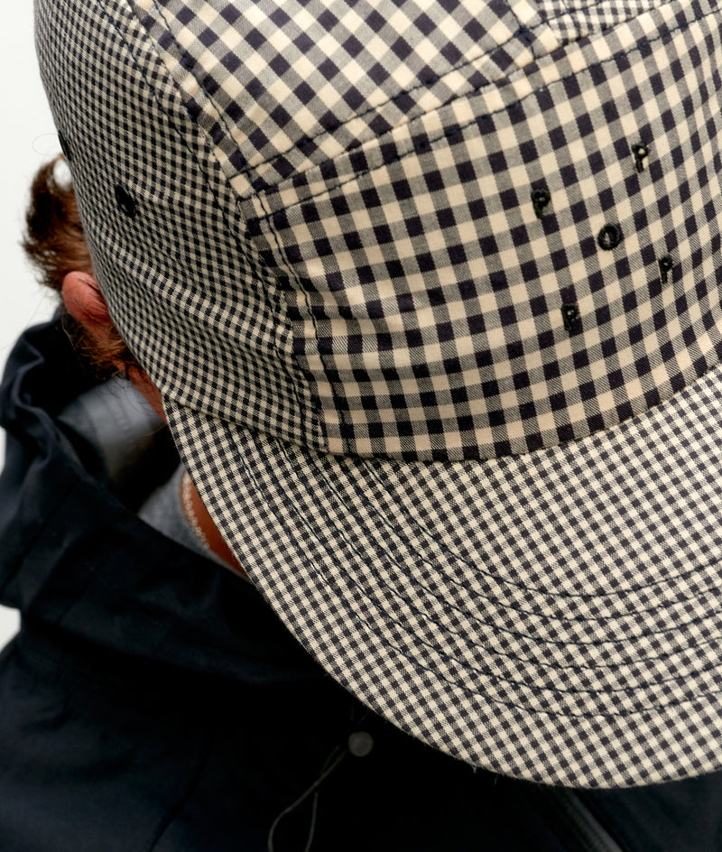 Pop Five Panel Hat Black/White Gingham