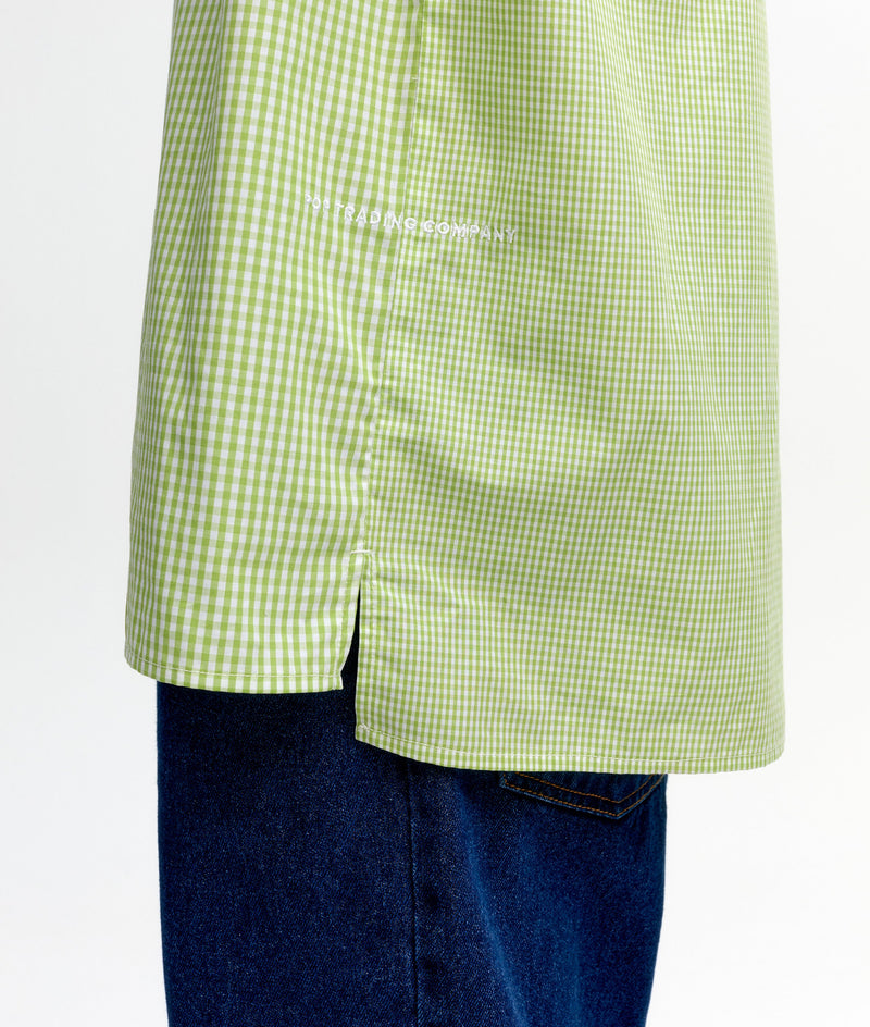 Pop Italo Shirt Jade Lime Gingham