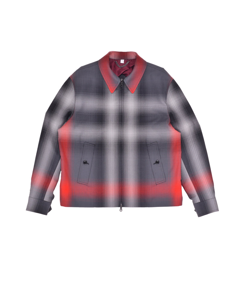Burberry & Pop Wool Harrington Jacket Blurred Check