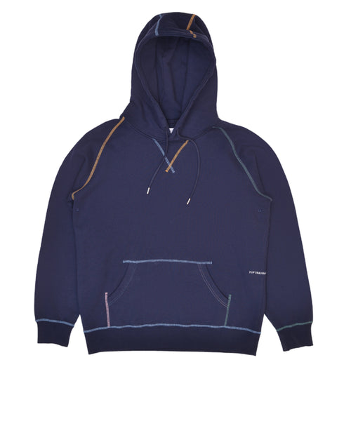 Featured Product Image Of Pop Stitched Logo Hooded Sweat Navy