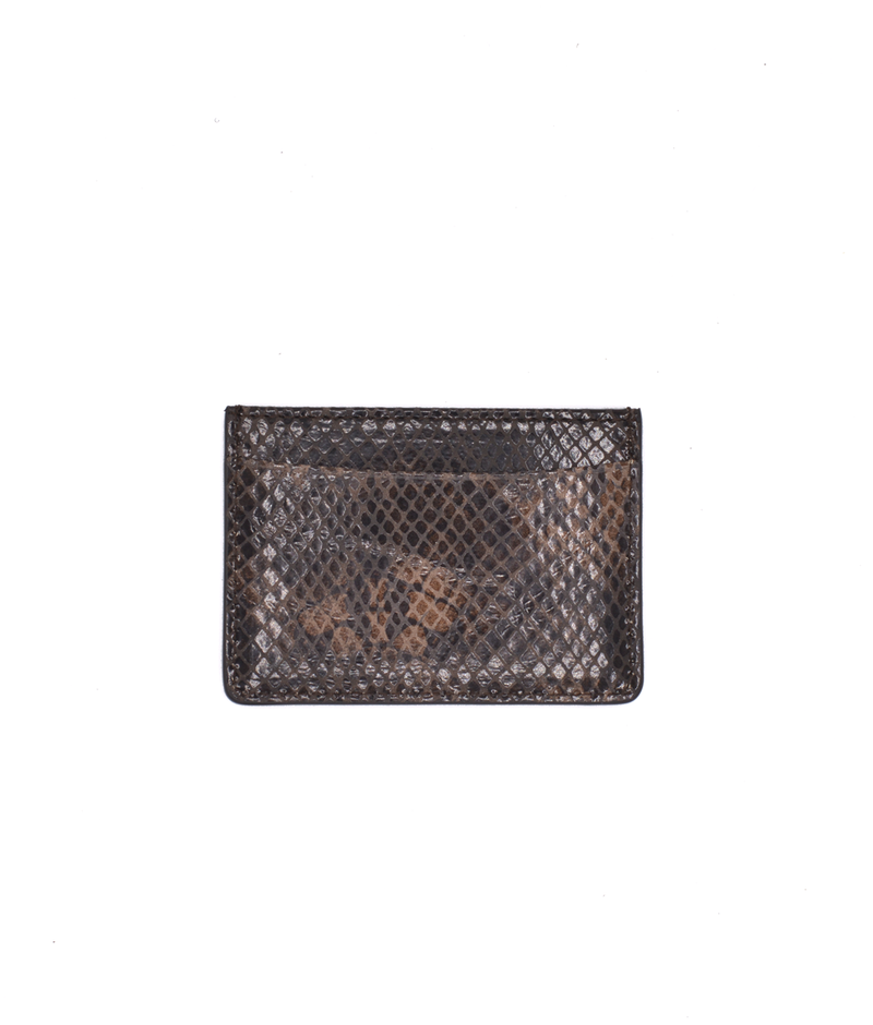 Pop Snakeskin Leather Cardholder