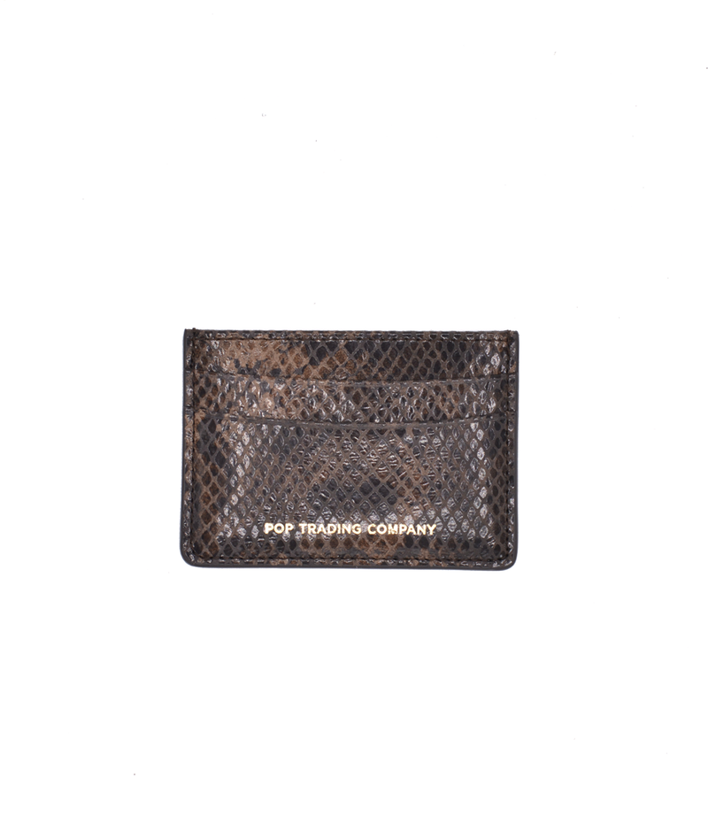 Pop Snakeskin Leather Cardholder