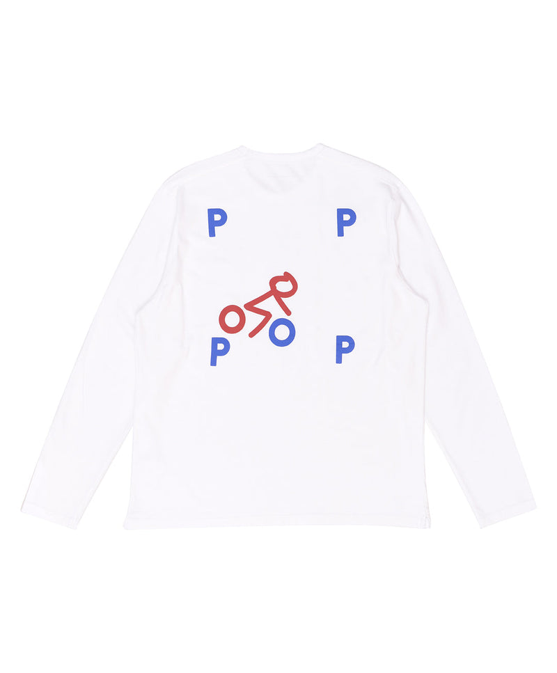 Pop Cycling Longsleeve T-Shirt White