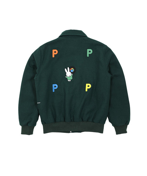 Featured Product Image Of Pop & Miffy Varsity Jacket Dark Green